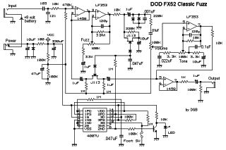 Dod fx52 schematic circuit diagram